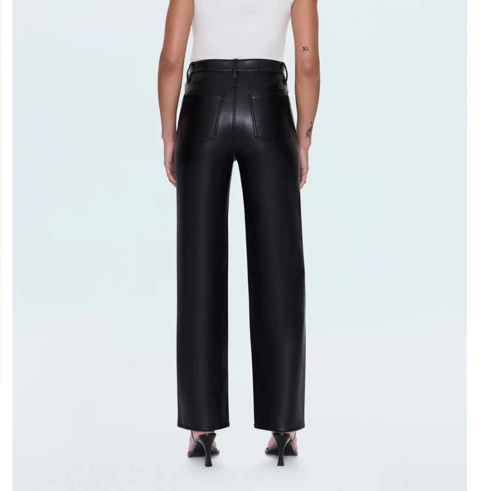 PISTOLA Black faux Leather pants Size 24 - Picture 2 of 11